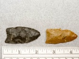 Two Paleo Points - 1 3/4 & 2 in.- Carter Cave &