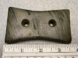 Bi-Concave Gorget - 3 1/4 in. - Banded Slate