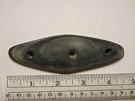 Three Hole Gorget - 4 1/2 in. - Banded Slate