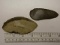 2 Uniface Blades - 4 in. - Hornstone - Both are