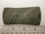 Biconcave Gorget - 3 1/4 in. - Banded Slate