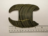 Notched Ovate - 4 1/2 in. - Banded Slate