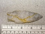 Stemmed Lance - 3 1/2 in. - Gray Coshocton Flint