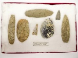 Group of 7 Flint Artifacts - 1 1/2  to 4 3/4 in.