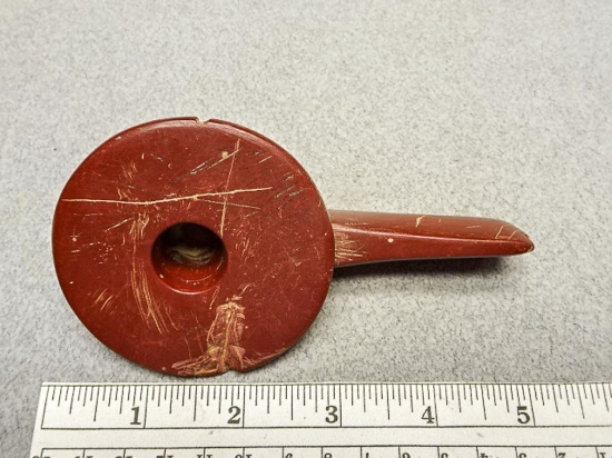 Disc Pipe - 5 in. - Catlinite - Mahoning Co. Ohio