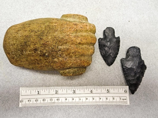 Richmondale Effigy Pipe - 4 1/2 in. - Gneiss
