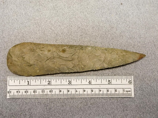 Archaic Knife - 7 in. Gray Flint - Montgomery Co.