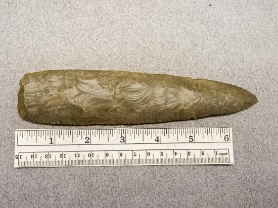 Lanceolate Point - 7 in. - Gray Flint - Butler