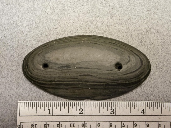 Glacial Kame Gorget - 4 in. Banded Slate
