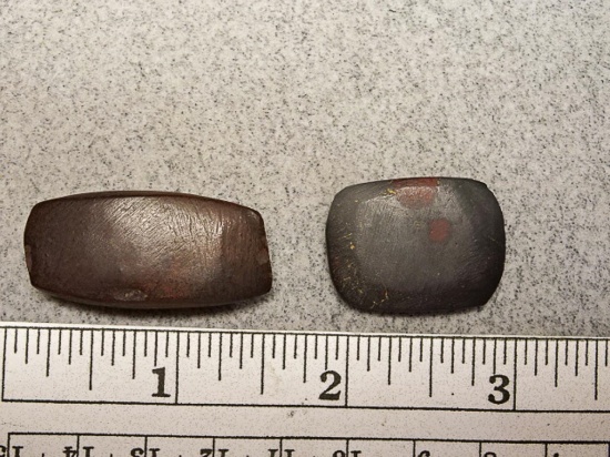 Two Miniature Celts - 1 & 1 1/4 in. - Hematite