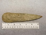 Archaic Knife - 7 in. Gray Flint - Montgomery Co.