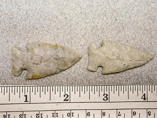 Two Intrusive Mound Points - 1 3/4 in. - Delaware