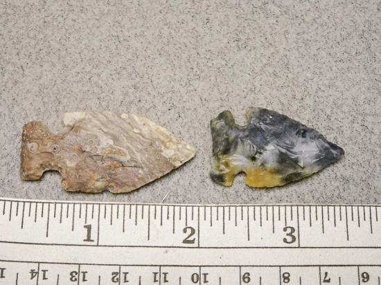 Two Intrusive Mound Points - 1 1/2 & 1 3/4 in.