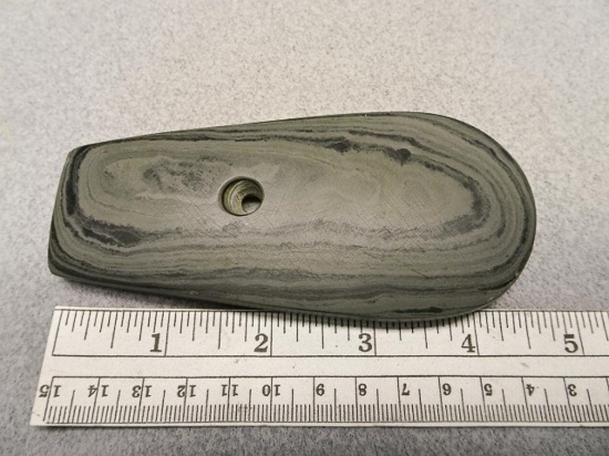 Keyhole Pendant - 4 3/4 in. - Banded Slate
