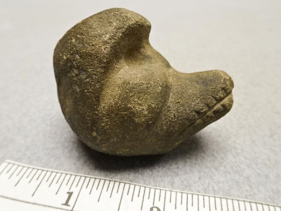Effigy Pipe - 2 1/4 in.- Sandstone - Belmont Co.