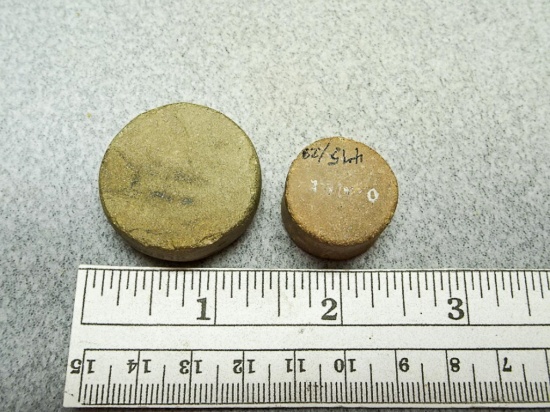 Two Discoidals - 3/4 & 1 1/4 in. - Fine Grained