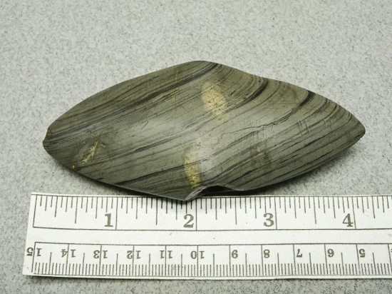Wing Bannerstone - 4 in. - Banded Slate