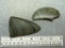 Two Broken Bannerstones - 3 in. - Banded Slate