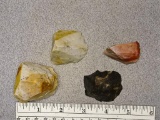 Group of Four Hopewell Cores - 1 1/2 - 1 3/4 in.