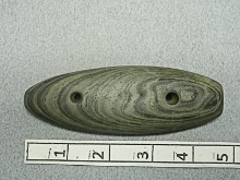 Boat Shaped Gorget - 4 3/4 in. - Banded Slate