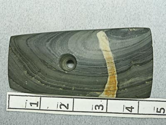 Trapezoidal Pendant 4 1/4 in. - Banded Slate