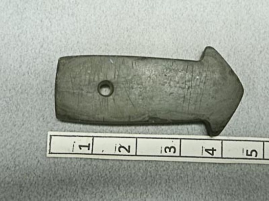 Anchor Pendant - 4 1/4 in.- Banded Slate