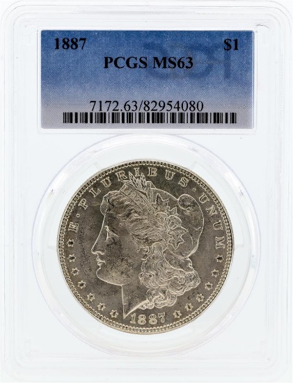 1887 PCGS MS63 Morgan Silver Dollar