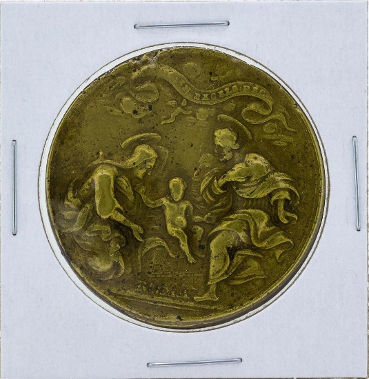 1700's Italy Religious Medal Rome Jesus Mary Joseph