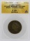 c.1850 St Louis HH Long Brass Legends Token ANACS F12 Details