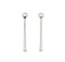 Line Chain Bead Earrings - Silver Plated