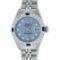 Rolex Stainless Steel Diamond and Sapphire DateJust Ladies Watch