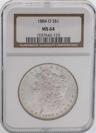 1884-O $1 Morgan Silver Dollar Coin NGC MS64