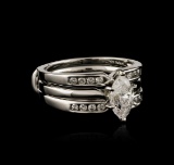 14KT White Gold 1.09 ctw Diamond Ring