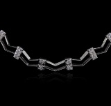 14KT White Gold 0.86 ctw Diamond Necklace