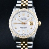 Rolex Two-Tone MOP Diamond DateJust Men's Watch