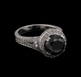 4.79 ctw Black Diamond Ring - 14KT White Gold