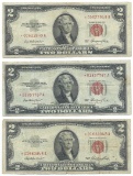 (6) 1953 $2 Legal Tender Star Notes