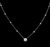 0.80 ctw Diamond Necklace - 14KT White Gold