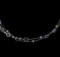 14.90 ctw Sapphire and Diamond Necklace - 14KT White Gold