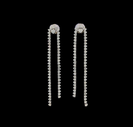 14KT White Gold 3.60 ctw Diamond Earrings