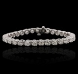 14KT White Gold 6.43 ctw Diamond Tennis  Bracelet