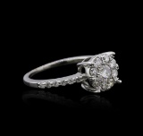 14KT White Gold 0.85 ctw Diamond Ring