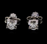 0.24 ctw Diamond Earrings - 14KT White Gold