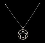 1.65 ctw Diamond Pendant And Chain - 10KT and 14KT White Gold