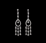 1.15 ctw Diamond Earrings - 18KT White Gold