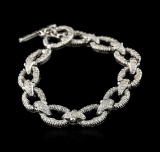 18KT White Gold 2.64 ctw Diamond Bracelet