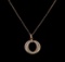 14KT Three-Tone Gold 1.53 ctw Diamond Pendant With Chain