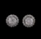 14KT White Gold 2.73 ctw Diamond Earrings