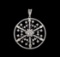 3.55 ctw Diamond Pendant - 18KT White Gold