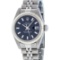 Rolex Stainless Steel Blue Index DateJust Ladies Watch